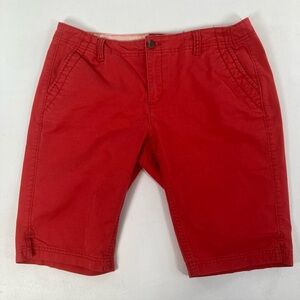 The North Face Shorts Women 10 Bermuda Flat Front Red Casual Vacation